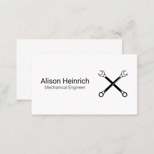Mechanic  Engineer  Garage Shop  Wrenches Business Card
