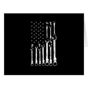 Mechanic Flag American Patriotic Flag Car Mechanic Cards