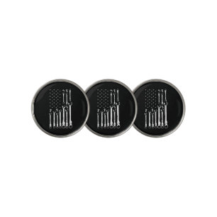 Mechanic Flag American Patriotic Flag Car Mechanic Golf Ball Marker