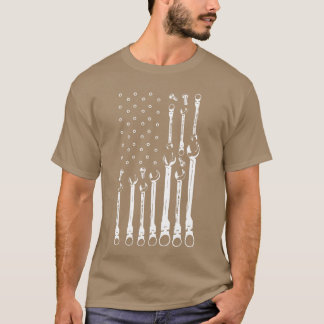 Mechanic Flag American Patriotic Flag Car Mechanic T-Shirt