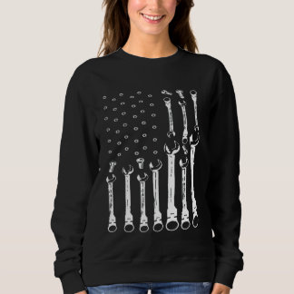 Mechanic Flag  Patriotic Mechanic Usa Flag    Sweatshirt