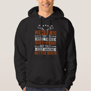Mechanic For Men Dad Car Garage Auto Mechanics Hoodie