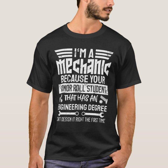 Mechanic Fun Gift For Car Mechanics And DIY Handym T-Shirt (Front)