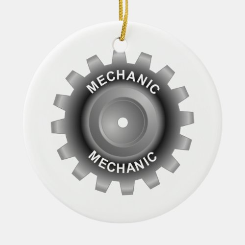 Mechanic Gear Ceramic Ornament