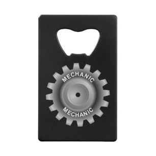 Mechanic Gear Credit Card Bottle Opener