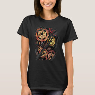 Mechanic Gear Wheel Robot Funny Halloween Costume T-Shirt