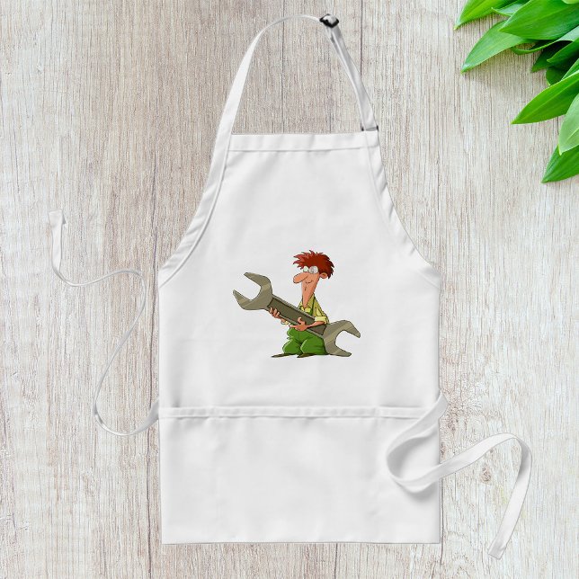 Mechanic Giant Spanner Adult Apron (Creator Uploaded)