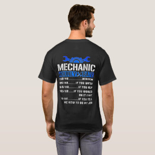 Mechanic Hourly Rate Funny T-Shirt
