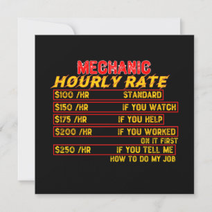 Mechanic Hourly Rate Invitation