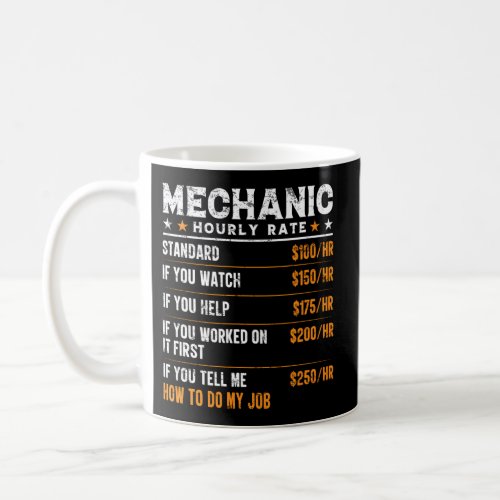 Mechanic Hourly Rate Mechanic Worker Coffee Mug