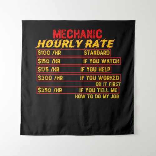 Mechanic Hourly Rate Tapestry