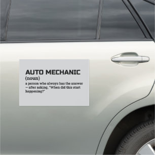 Mechanic Humor Definition Design Car Magnet