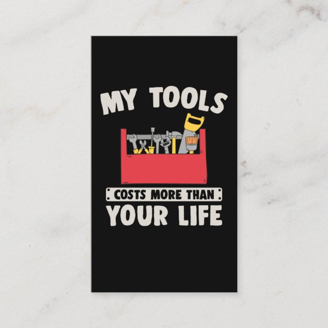 Mechanic Husband Handyman Dad Tools Business Card (Front)