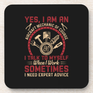 Mechanic I Am An Aircraft Mechanic Beverage Coaster