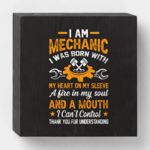 Mechanic I Am Mechanic Wooden Box Sign