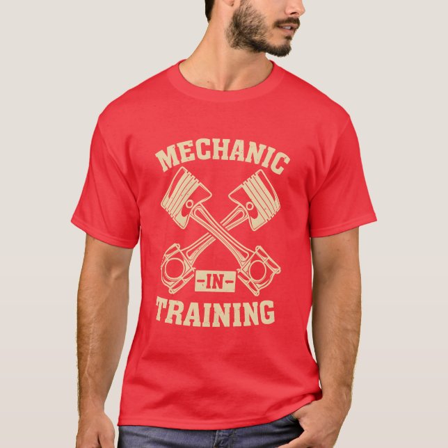 Mechanic Inraining Automobile Mechanic Car Mecha v T-Shirt (Front)