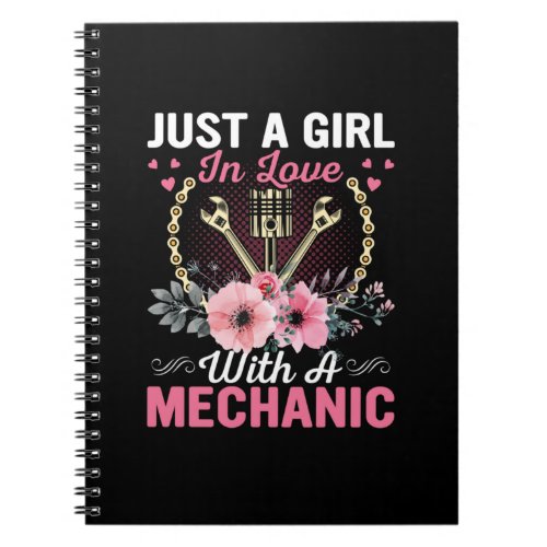 Mechanic Just A Girl In Love With A Mechanic Notebook