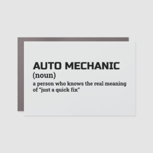 Mechanic Life Funny Definition Car Magnet