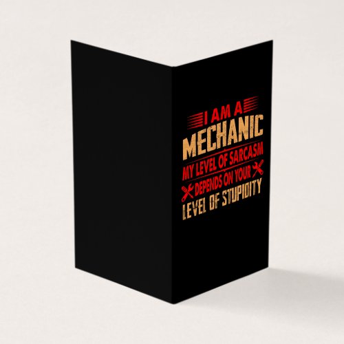 Mechanic Lovers  I Am A Mechanic Business Card