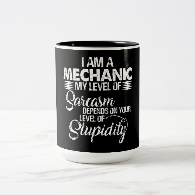 Mechanic Lovers | I Am A Mechanic Two-Tone Coffee Mug (Center)