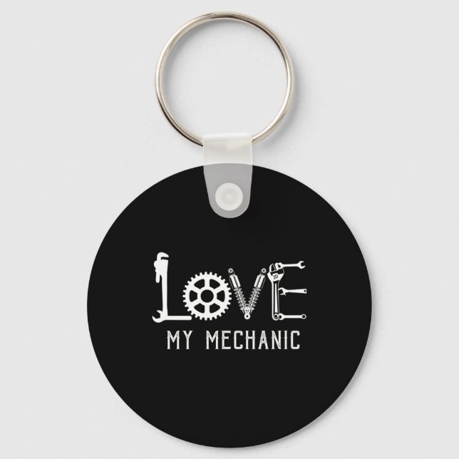 Mechanic Lovers | Love My Mechanic Keychain (Front)