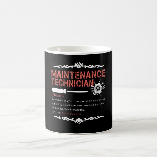 Mechanic Lovers Maintenance Technician Definition Coffee Mug