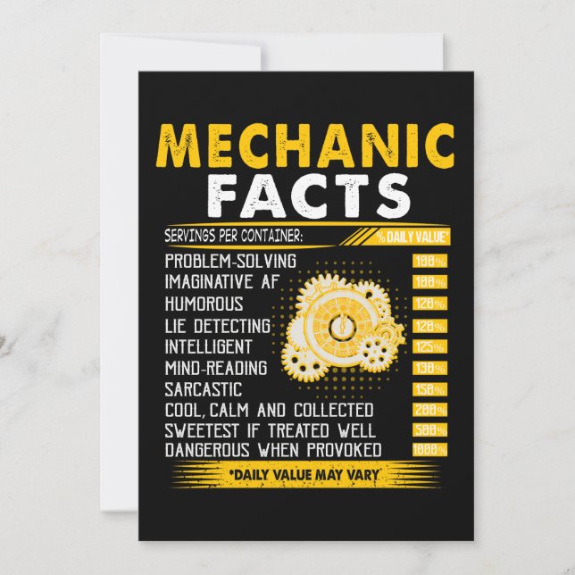 Mechanic Lovers | Mechanic Facts Announcement (Front)