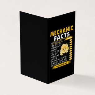 Mechanic Lovers Mechanic Facts Business Card