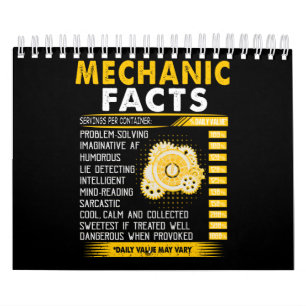 Mechanic Lovers Mechanic Facts Calendar