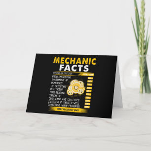 Mechanic Lovers Mechanic Facts Card
