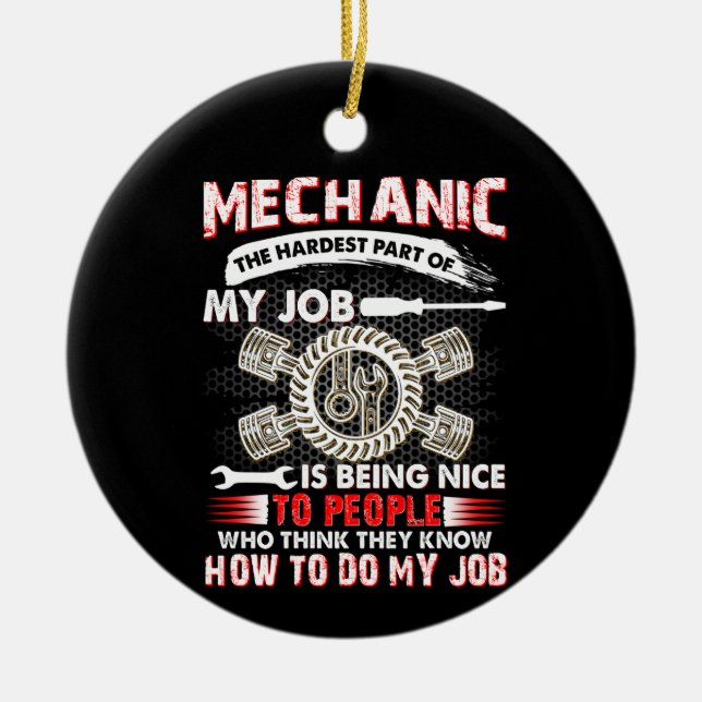 Mechanic Lovers | Mechanic The Hardest Ceramic Ornament (Front)