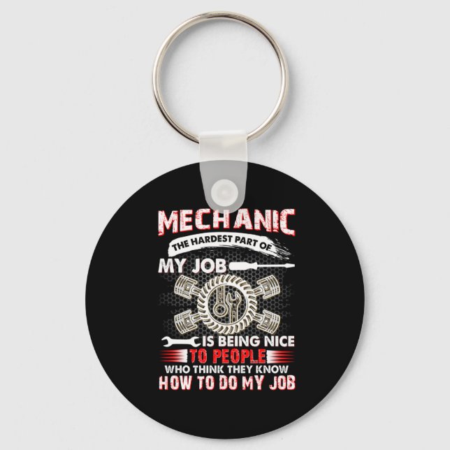Mechanic Lovers | Mechanic The Hardest Keychain (Front)