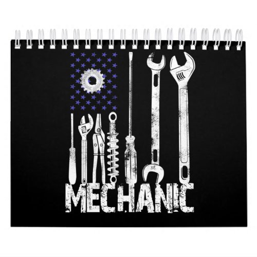 Mechanic Lovers  Mechanic USA Flag Calendar