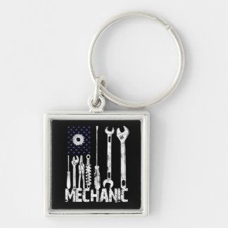 Mechanic Lovers | Mechanic USA Flag Keychain