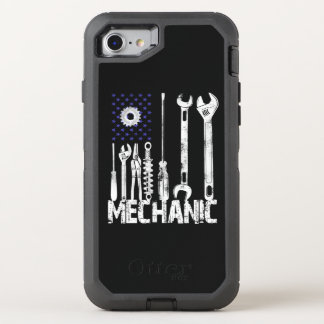 Mechanic Lovers | Mechanic USA Flag OtterBox Defender iPhone SE/8/7 Case