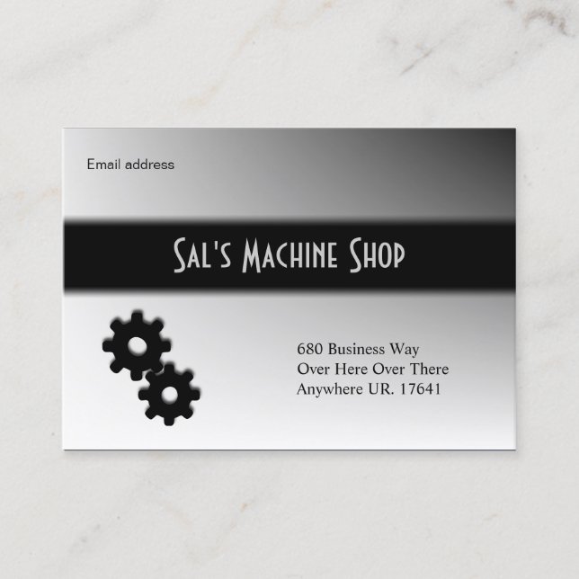 Mechanic / Machine  Business Card (Front)