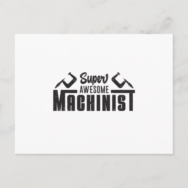 Mechanic Machine Machinist CNC Operator Funny Gift Postcard (Front)