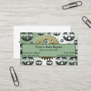 Mechanic Mechanical Engineer Auto Business Card