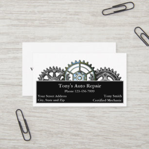 Mechanic Mechanical Engineer Auto Business Card