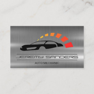 Mechanic Metal Auto Service Logo Business Card