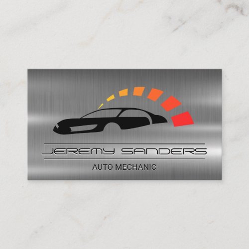 Mechanic  Metal  Auto Service Logo Business Card