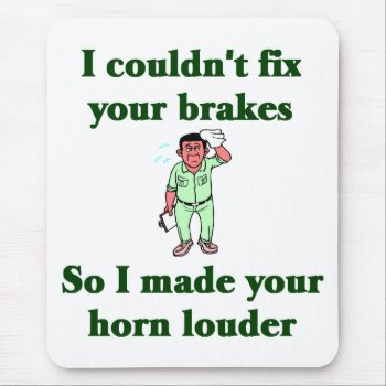 Mechanic Mouse Pad by occupationtshirts at Zazzle