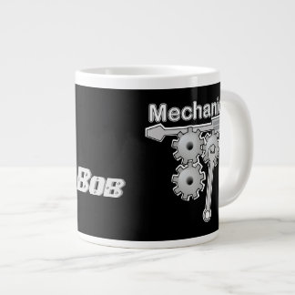 Mechanic Name Gears and Tools Large Coffee Mug