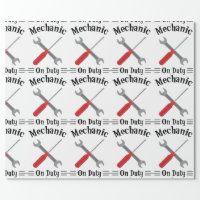 Mechanic On Duty Wrapping Paper