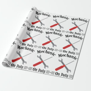 Mechanic On Duty Wrapping Paper