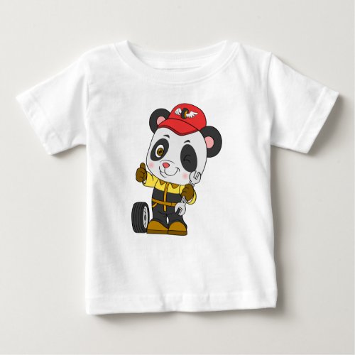 Mechanic panda baby T_Shirt