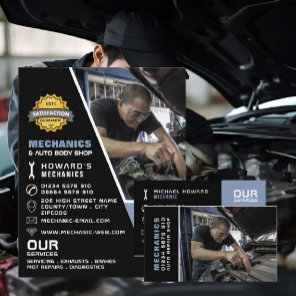 Mechanic Photo Auto Mechanic & Repairs Advertising Flyer