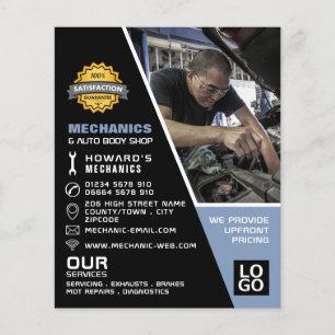 Mechanic Photo Auto Mechanic & Repairs Advertising Flyer