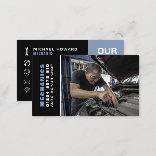 Mechanic Photo Auto Mechanic  Repairs Business Card