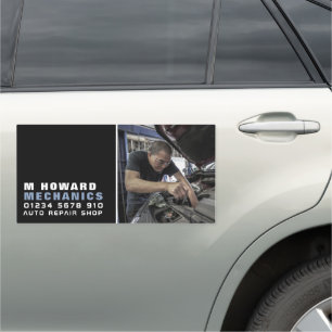 Mechanic Photo, Auto Mechanic & Repairs Car Magnet